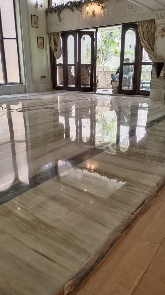 VK Marble floor polishing project